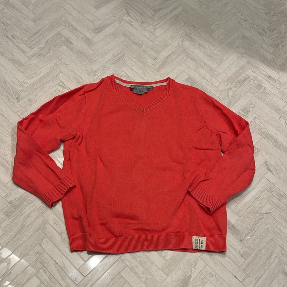 Bonpoint v neck sweater size 4 - Picture 2 of 8